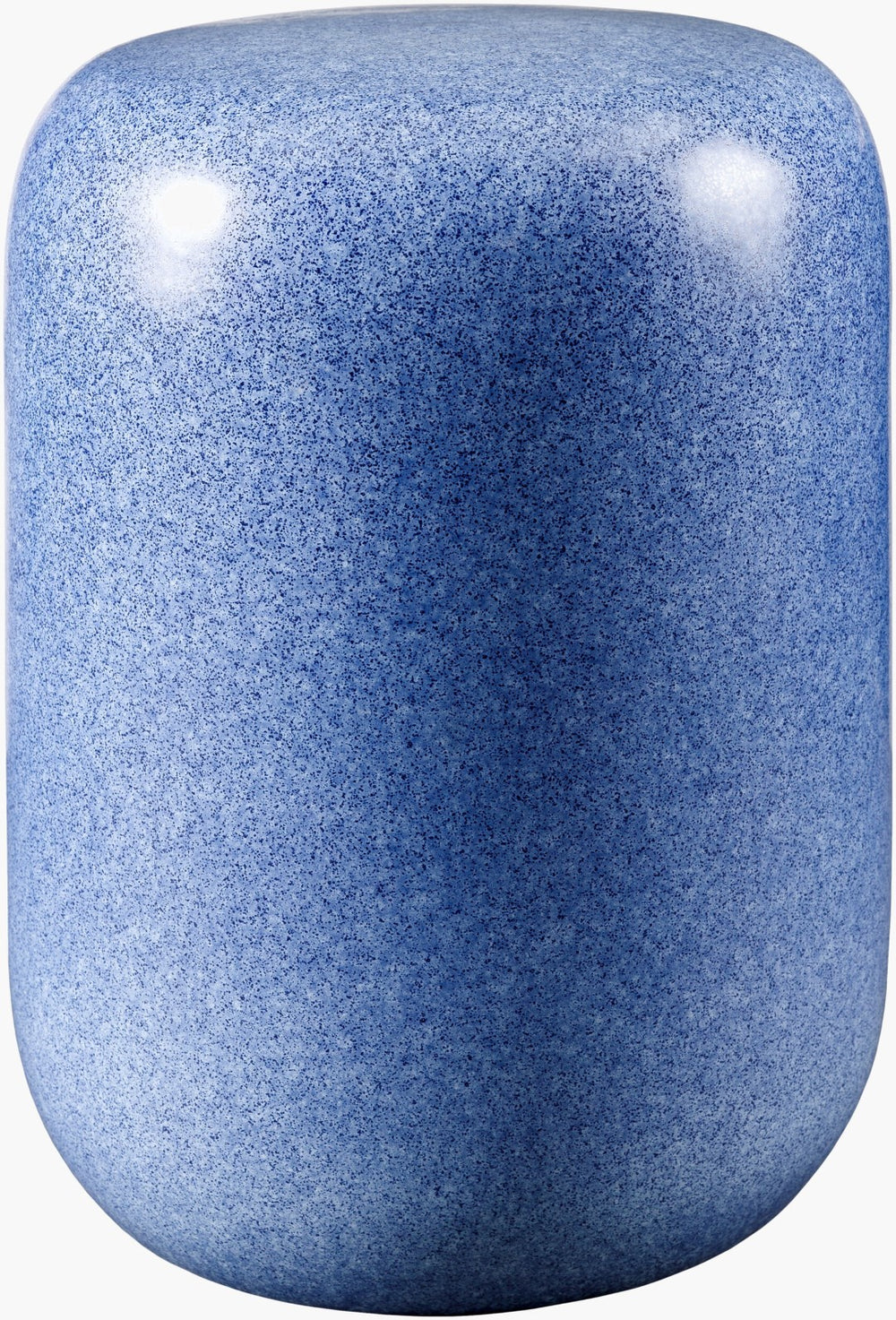 Surya Bean Elegant Ceramic Garden Stool - 18"H X 13"W - Stylish Outdoor & Indoor End Table Accessory Top, Blue,Base, Blue Ceramic,Ceramic Bean001-181313