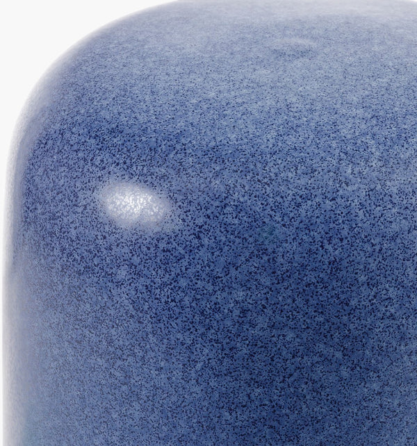 Surya Bean Elegant Ceramic Garden Stool - 18"H X 13"W - Stylish Outdoor & Indoor End Table Accessory Top, Blue,Base, Blue Ceramic,Ceramic Bean001-181313