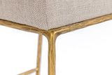 VIG Furniture Modrest Beasley - Modern Beige Linen + Brass Counter Chair VGMY-3756-26-BGE