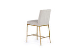 VIG Furniture Modrest Beasley - Modern Off-White Linen + Brass Counter Chair VGMY-3756-26-WHT