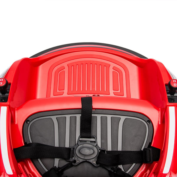 English Elm 12v Kids Ride on Bumper Car with 360 Spin Led Lights Bluetooth and Parental Remote Red W1578P198506
