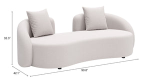 Sunny Isles Loveseat Beige 704019 Zuo Modern