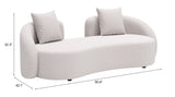 Sunny Isles Loveseat Beige 704019 Zuo Modern