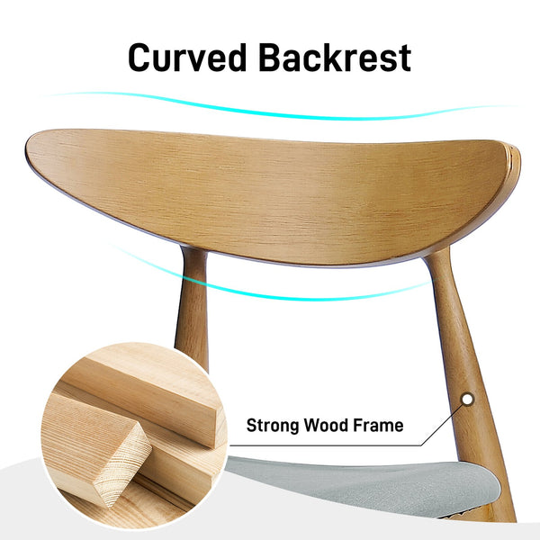 English Elm Christopher Knight Home® - Set Of 2 Retro-Inspired Rubberwood Chairs With Ergonomic Support & Plush Cushions For Comfort N759P307037B