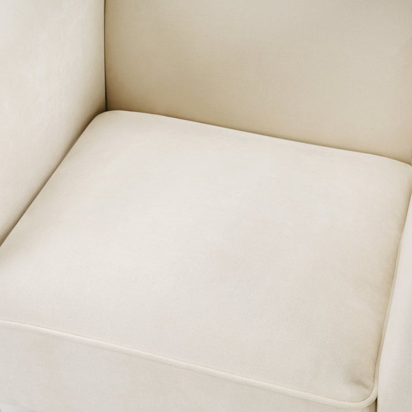 English Elm Modern Barrel Accent Chair Chenille Upholstered Wraparound Armchair for Any Room Beige N763P336531A