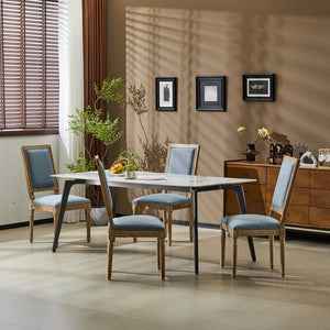 English Elm Christopher Knight Home® - [Set Of 4] Vintage French Country Dining Chairs - Elegant Cane Backrest & Plush Upholstered Seating N767P263677D_4