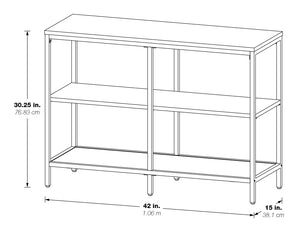 OSP Home Furnishings Modern Life Bookcase in Black Black