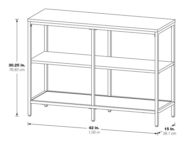 OSP Home Furnishings Modern Life Bookcase in Black Black