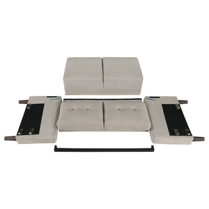 English Elm Harvey Tufted Fabric Sofa Set with Tapered Legs for Mid-century Living Rooms B062S01423
