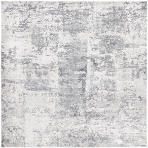 Unique Loom Finsbury Elizabeth Machine Made Abstract Rug Gray, Ivory/Light Blue/Beige 7' 10" x 7' 10"