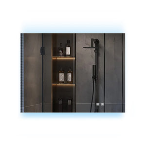 English Elm Corsica Double Door Led Medicine Cabinet with Defogger and Aluminum Frame for Bathrooms B2731P477801