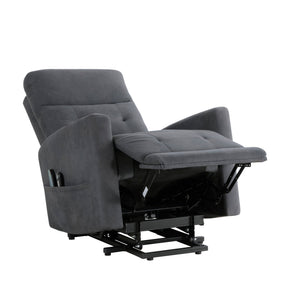 English Elm Power Lift Chair Massage & Heat Dark Gray Upholstery — Power Recliner Lift Chair for Seniors Comfort, Remote Control B011P264097