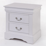 English Elm White 2-Drawer Nightstand