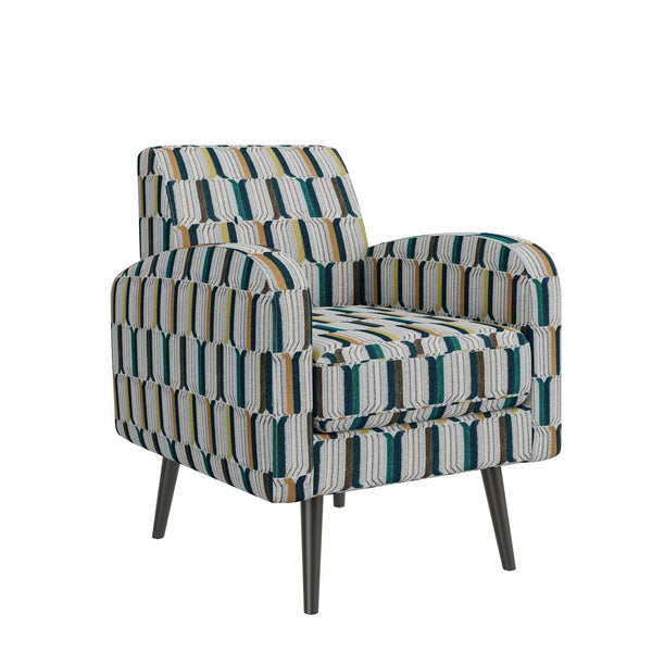 English Elm Darien Geometric Prism Upholstered Accent Armchair with Solid Wood Legs for Small Spaces Yellow B127P495074