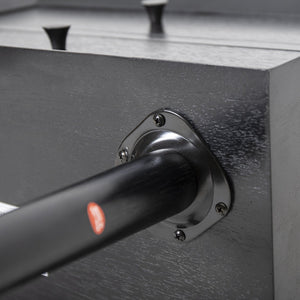 English Elm Christopher Knight Home® - Nightstand with 2 Drawers Mid-Century Acacia Wood, Splayed Legs, Brass Hardware, Easy-Glide Storage Black 20.5 L x 17.5 W x 14.75 H N761P180219B