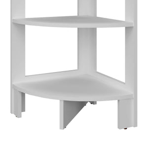 English Elm White Corner Shelf 3-Tier Space-Saving Display Rack for Books Decor Essentials, Easy Assembly, Modern Finish B062P252159
