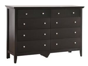 English Elm Hammond Elegant Silver Champagne Dresser with Dovetail Drawers, Soft-Close Hardware, Durable Veneer Finish Black 41 L x 63 W x 21 H B078108321
