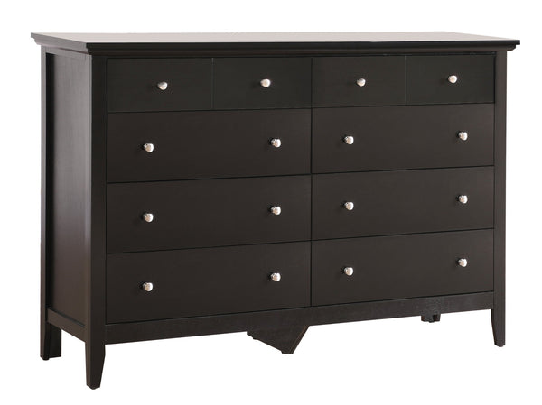 English Elm Hammond Elegant Silver Champagne Dresser with Dovetail Drawers, Soft-Close Hardware, Durable Veneer Finish Black 41 L x 63 W x 21 H B078108321
