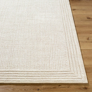 Livabliss Benchcraft Hand Tufted Wool Area Rug Farmhouse Cottage Style for Living Room Ivory, Sandsto 6' x 9' BEC2300-69