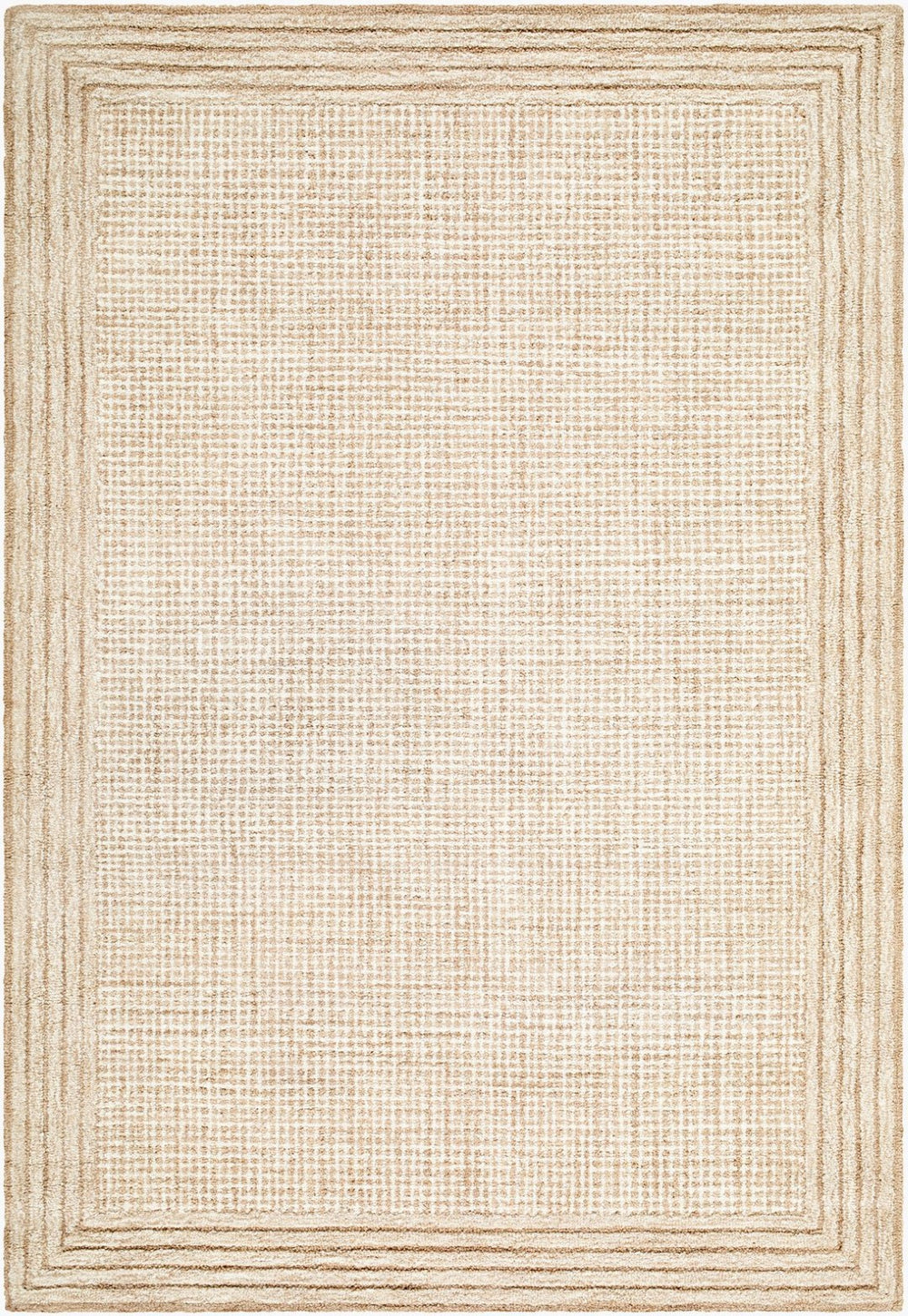 Livabliss Benchcraft Hand Tufted Wool Area Rug Farmhouse Style for Living or Bedroom Sand, Beige 8' x 10' BEC2301-810