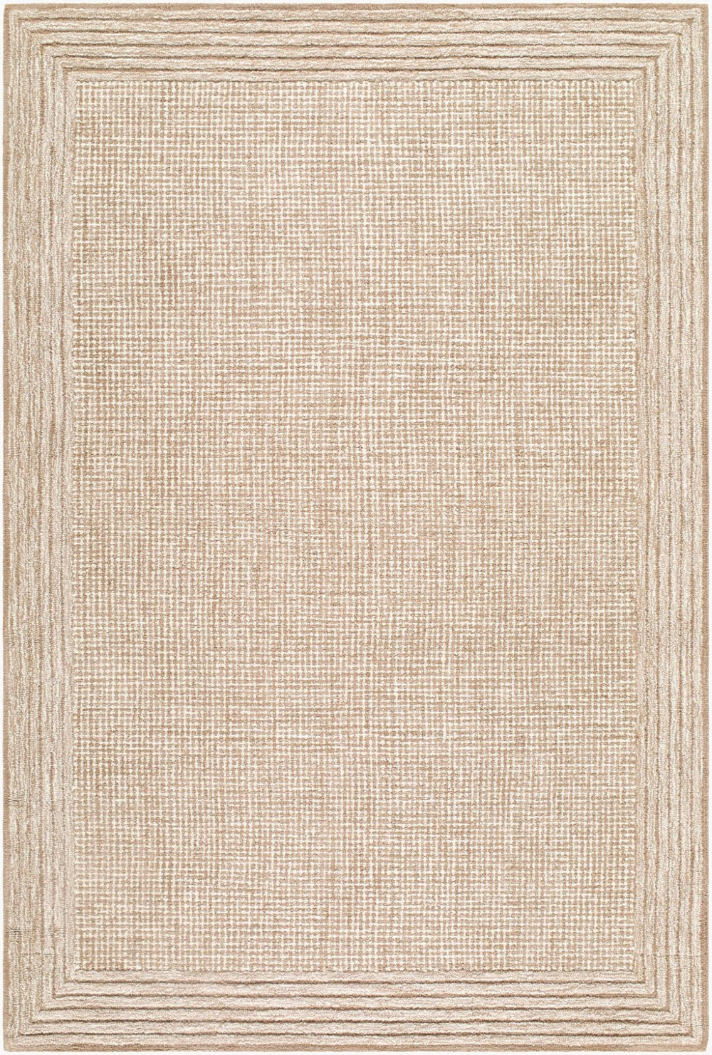 Livabliss Benchcraft Hand Tufted Wool Area Rug Farmhouse Cottage Style for Living Room Beige, Sandsto 6' x 9' BEC2302-69