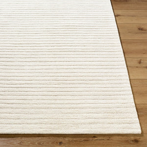 Livabliss Benchcraft Hand Tufted Pure Wool Area Rug Farmhouse Cottage Style for Living Rooms Ivory 9' x 12' BEC2304-912