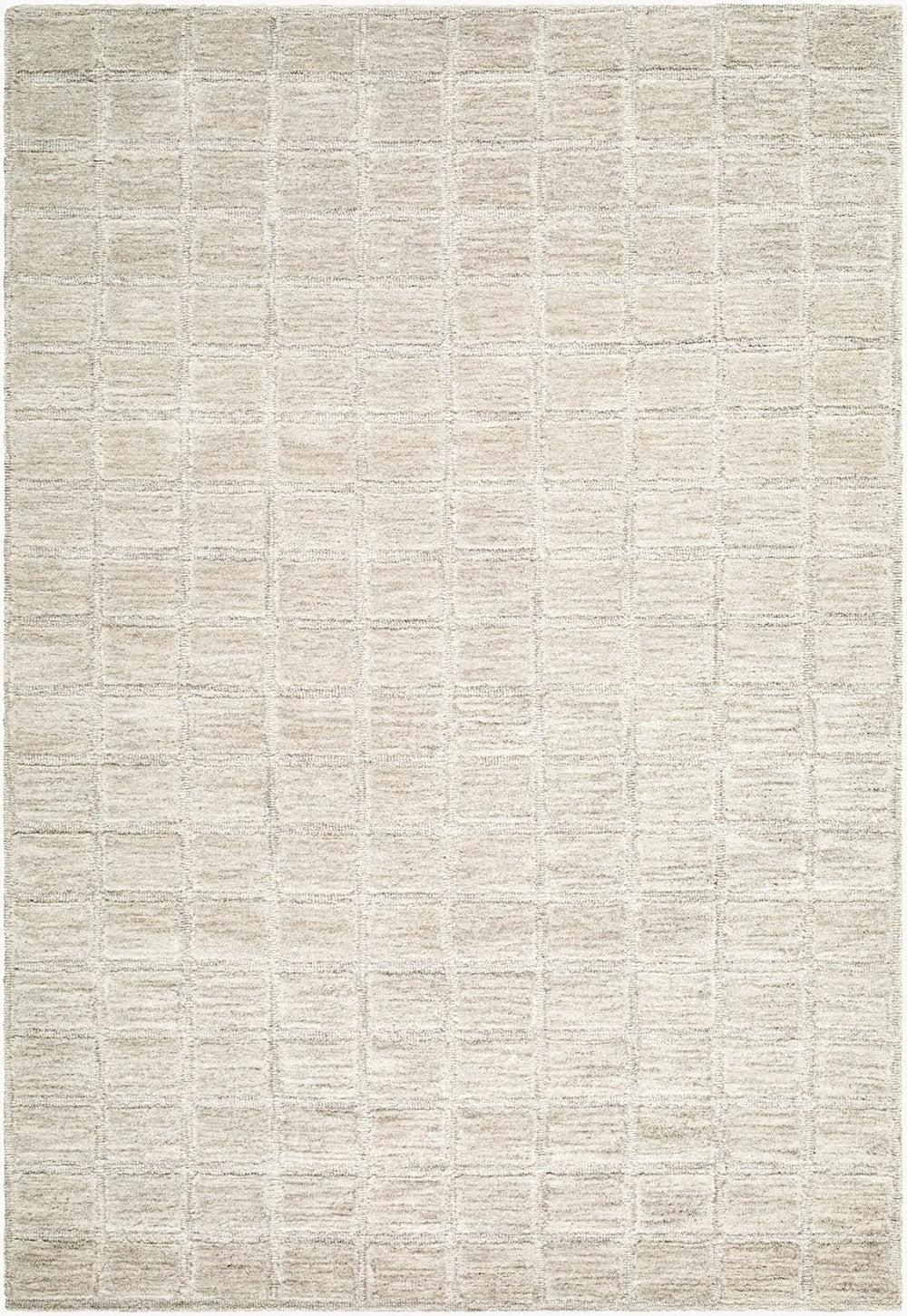 Livabliss Benchcraft Hand Tufted Wool Area Rug Farmhouse Artisan Looped Pile Living Room Accent Light Beige 5' x 7'6" BEC2305-576
