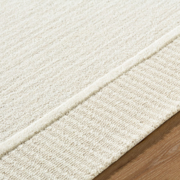 Surya Benchcraft Farmhouse Cottage Handmade Wool Rug 5' X 7'6" - Cozy, Rustic Design For Any Room 'Ivory Wool Bec2306-576