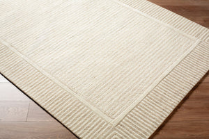 Livabliss Benchcraft Hand Tufted Wool Area Rug Farmhouse Cottage Style for Living Rooms Taupe, Ivory 5' x 7'6" BEC2307-576