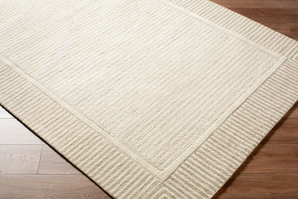Livabliss Benchcraft Hand Tufted Wool Area Rug Farmhouse Cottage Style for Living Rooms Taupe, Ivory 5' x 7'6" BEC2307-576