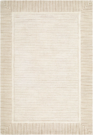 Livabliss Benchcraft Hand Tufted Wool Area Rug Farmhouse Cottage Style for Living Rooms Taupe, Ivory 5' x 7'6" BEC2307-576