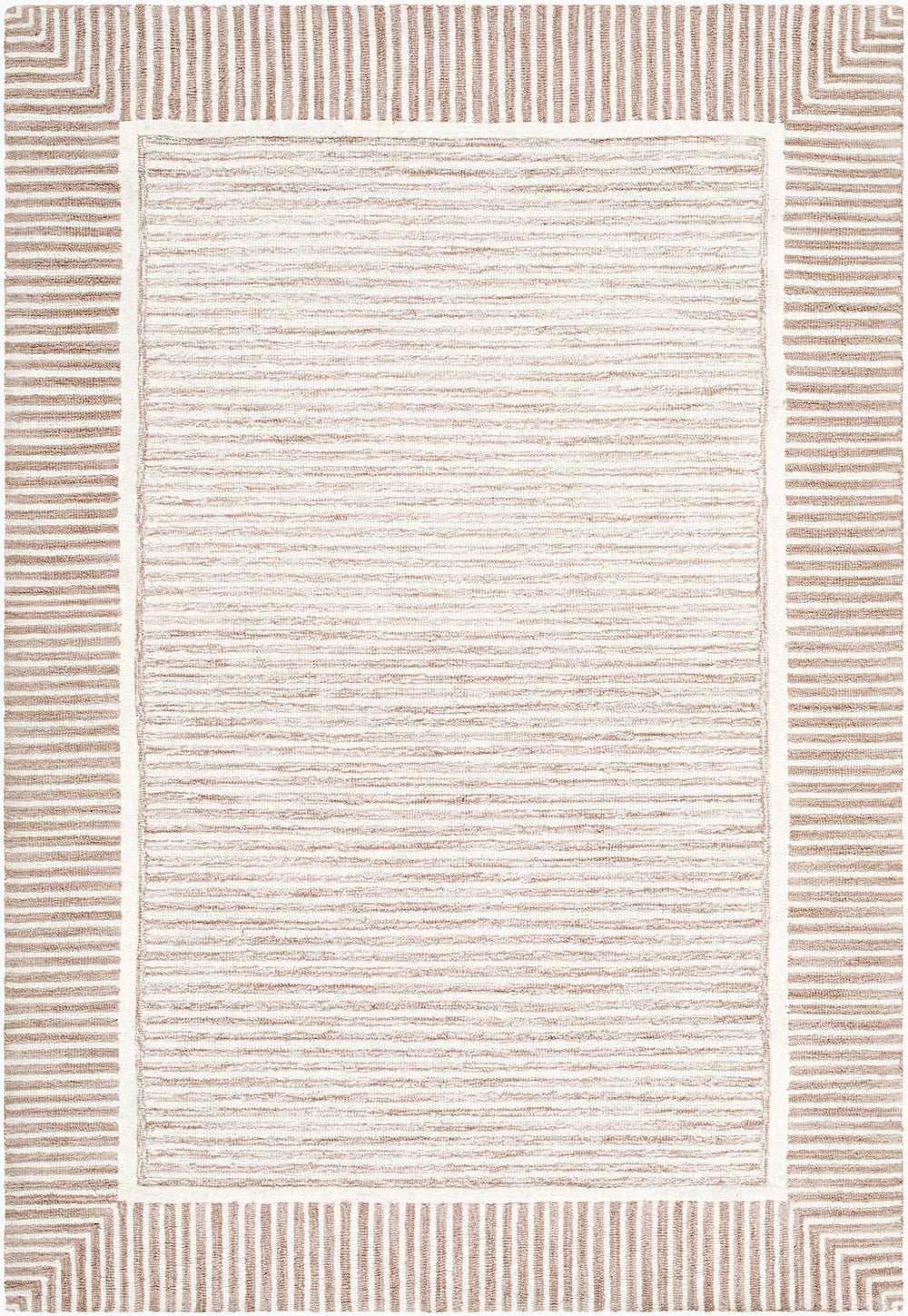 Surya Benchcraft Farmhouse Cottage Handmade Wool Rug 5' X 7'6" - Cozy, Rustic Design For Any Room 'Taupe Wool Bec2308-69