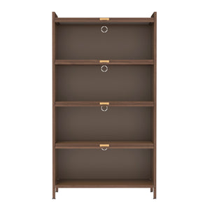 English Elm 57'' Tall Metal 4 Flip Doors Cabinet Walnut - Durable Steel, Space-Saving 4-Tier Storage for Home & Office W3387P363520