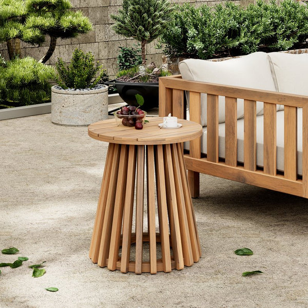 English Elm Christopher Knight Home® - Patio Conversation Set – 2 Ergonomic Acacia Wood Chairs With Cushions & Stylish Side Table For Outdoors N770P264304B_N770P313252L