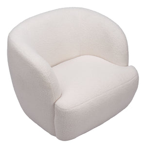 Govan Swivel Chair Ivory 109912 Zuo Modern