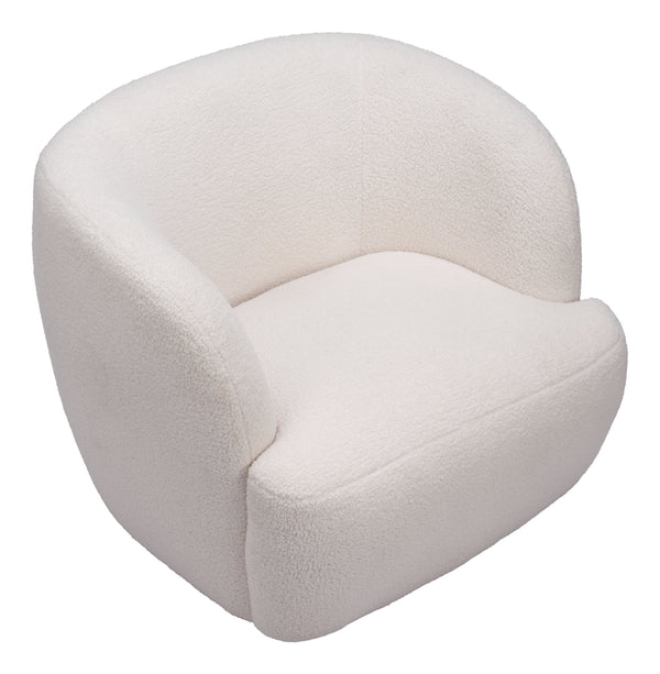 Govan Swivel Chair Ivory 109912 Zuo Modern