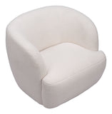 Govan Swivel Chair Ivory 109912 Zuo Modern