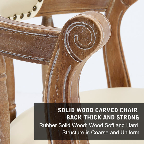 English Elm Bar Stools 29.5'' Leather Swivel Seat Beige - Durable Hardwood Frame For Kitchen And Home Bar Use W2195P290195