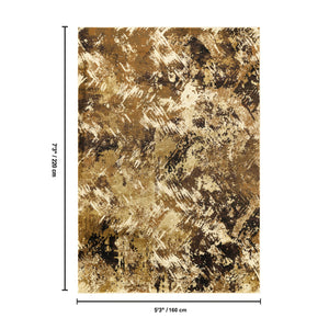 English Elm Joy Abstract Camouflage Area Rug Earthy Tones Low Pile Living Room Cabin Accent B186P452314