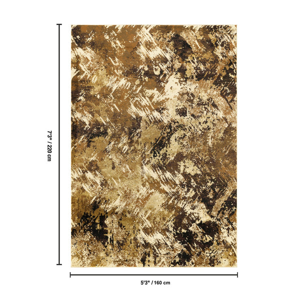 English Elm Joy Abstract Camouflage Area Rug Earthy Tones Low Pile Living Room Cabin Accent B186P452314
