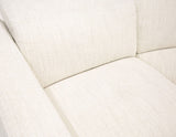 Divani Casa Beck- Contemporary White Fabric Sectional Sofa with 3 Recliners