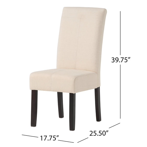 English Elm Pertica Upholstered Dining Chairs with T-stitch Detail Set of Two Modern Wood Leg N769P368552M