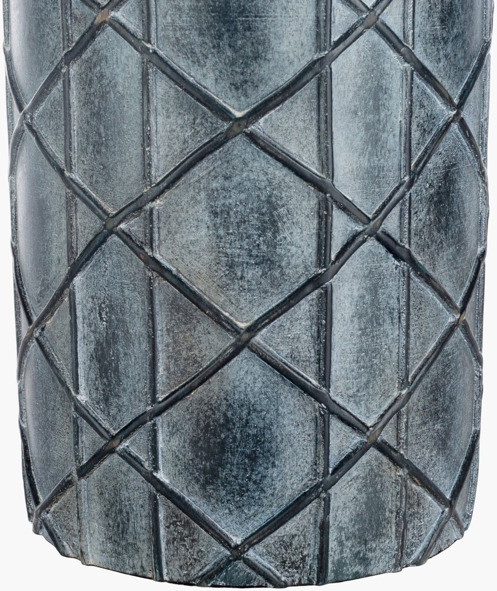 Surya Brenda 27" Rustic Traditional Accent Table Lamp With Linen Shade - Elegant Home Lighting Solution Blue Resin,Linen Bed200-tbl