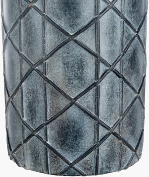 Surya Brenda 27" Rustic Traditional Accent Table Lamp With Linen Shade - Elegant Home Lighting Solution Blue Resin,Linen Bed200-tbl