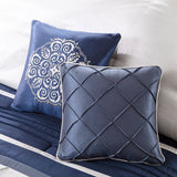 Madison Park Blaire Transitional 7 Piece Comforter Set MP10-4519 Navy