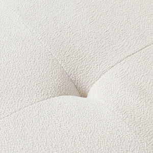 English Elm Urban Modern Modular Sofa Teddy Fleece Capitonné Design High Modularity Plush Comfort Corner Ready for Cozy Living Spaces Beige B341S00036