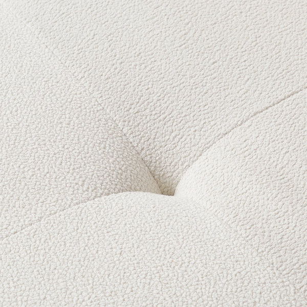 English Elm Urban Modern Modular Sofa Teddy Fleece Capitonné Design High Modularity Plush Comfort Corner Ready for Cozy Living Spaces Beige B341S00036