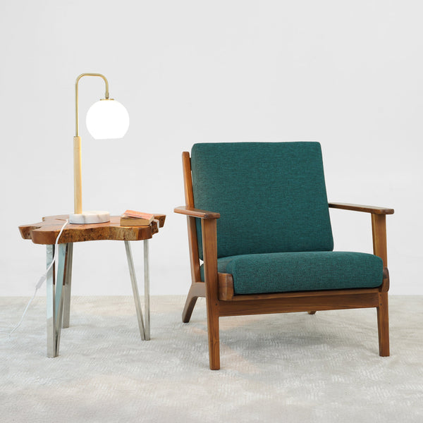 English Elm Ashcroft Furniture - Bedroom Table Lamp - Nordic Modern Marble Base With White Globe Shade For Cozy Lighting Décor B183P315128