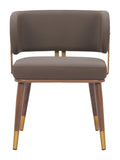 Brew Dining Chair - Set of 2 Brown & Walnut 110326 Zuo Modern