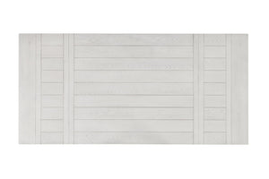 English Elm Rustic White Oak Dining Table 84" Extendable with Leaves, Block Trestle Base, Elegant Farmhouse Style B2741P323127